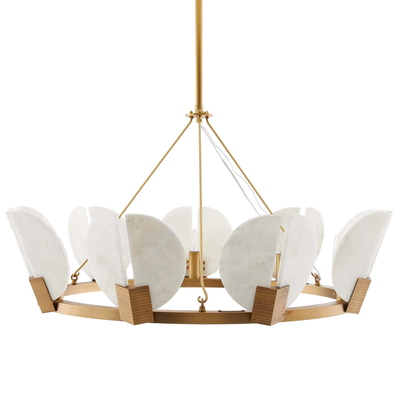 Люстра Arteriors SIERRA CHANDELIER GOLD Золотой Белый в Ростове-на-Дону | Loft Concept 