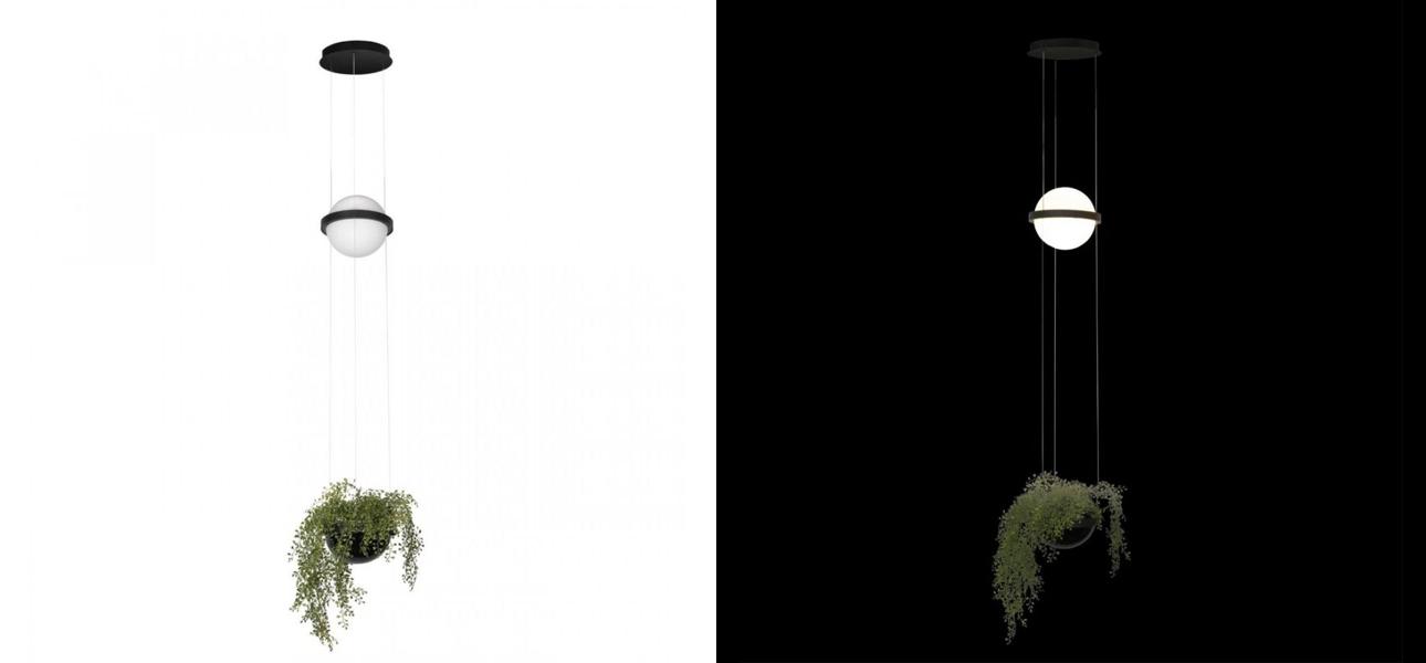 Подвесной светильник c чашей для живых растений Palma by Vibia - фото №1