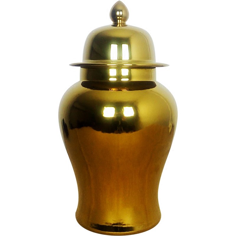  Gold Ceramic Chinese Jars with Lids   -- | Loft Concept 