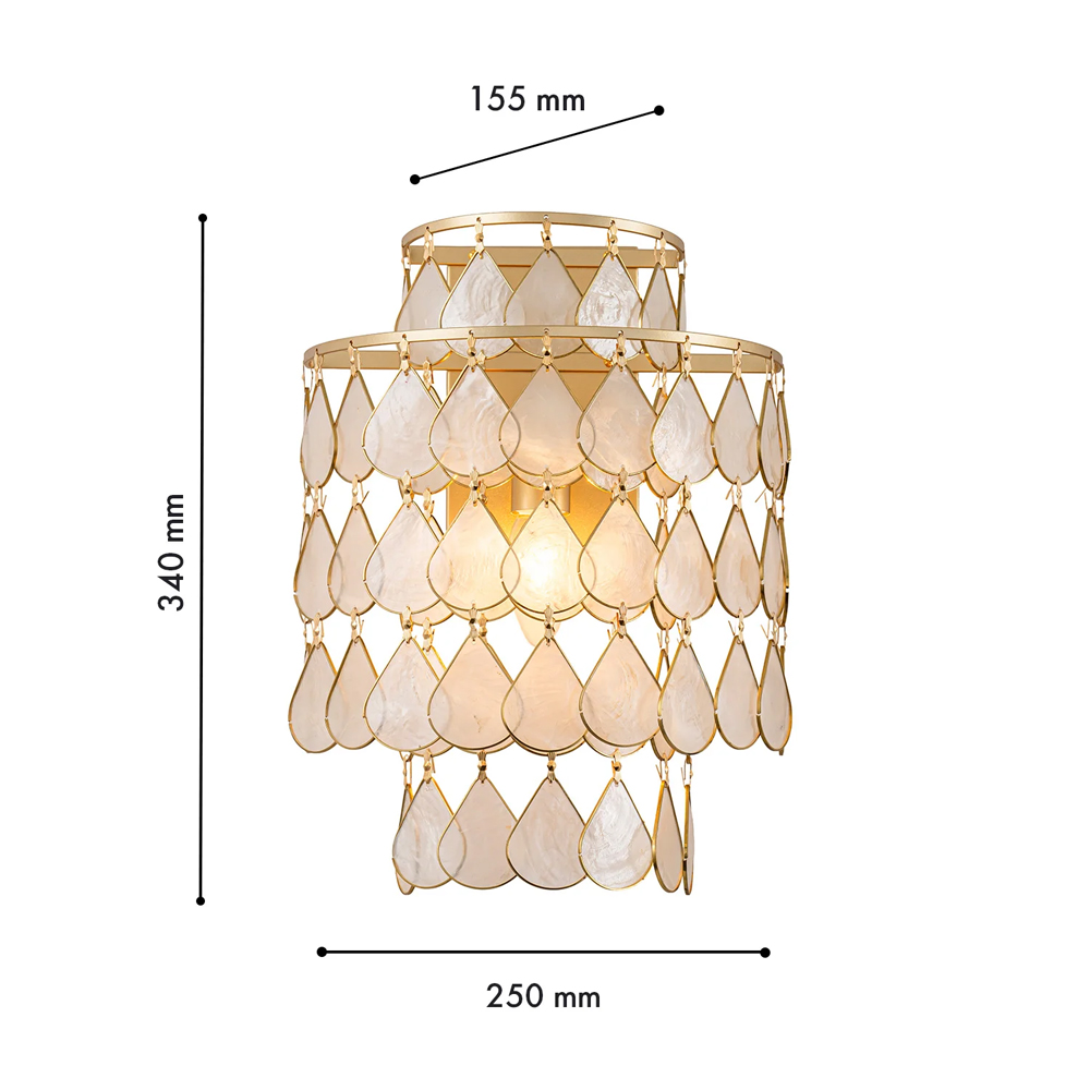 Бра с декором из натуральной морской ракушки Iridescent Light в Ростове-на-Дону