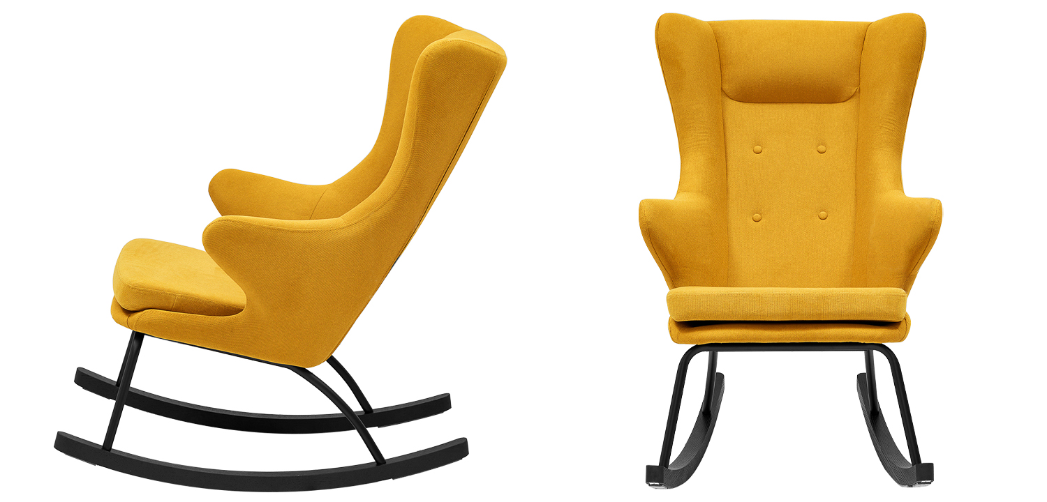 Rocking chair DORIA YELLOW Кресло-Качалка Желтое - фото