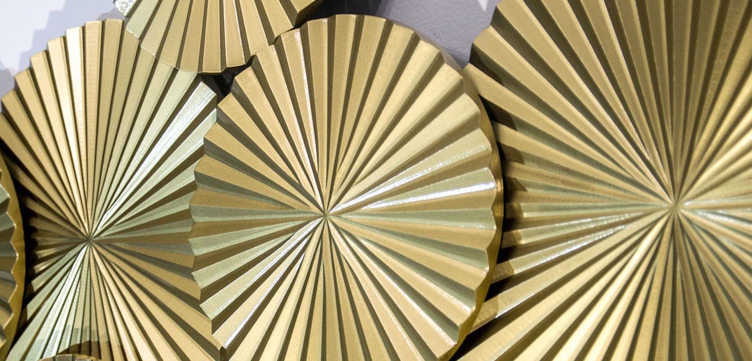 Арт-объект Apollo Gold Wall Plaque Disc 11 - фото