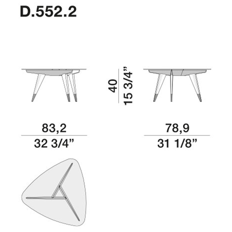       Gio Ponti D.552.2 Coffee Table  --