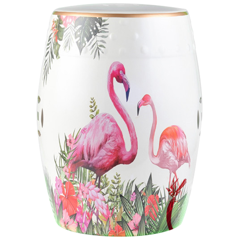   Flamingo Tropical Animal Ceramic Stool White     -- | Loft Concept 