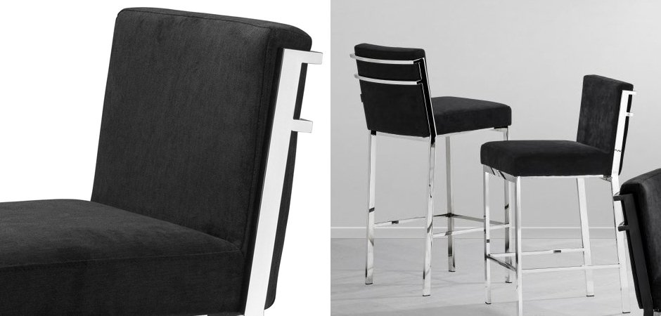 Полубарный стул Eichholtz Counter Stool Scott Steel - фото №1