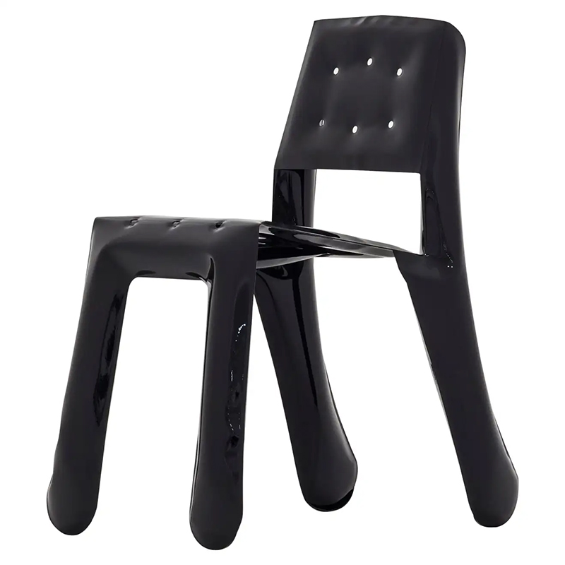 Chippensteel 0.5 Polished Black Glossy Color Carbon Steel Seating by Zieta    -- | Loft Concept 