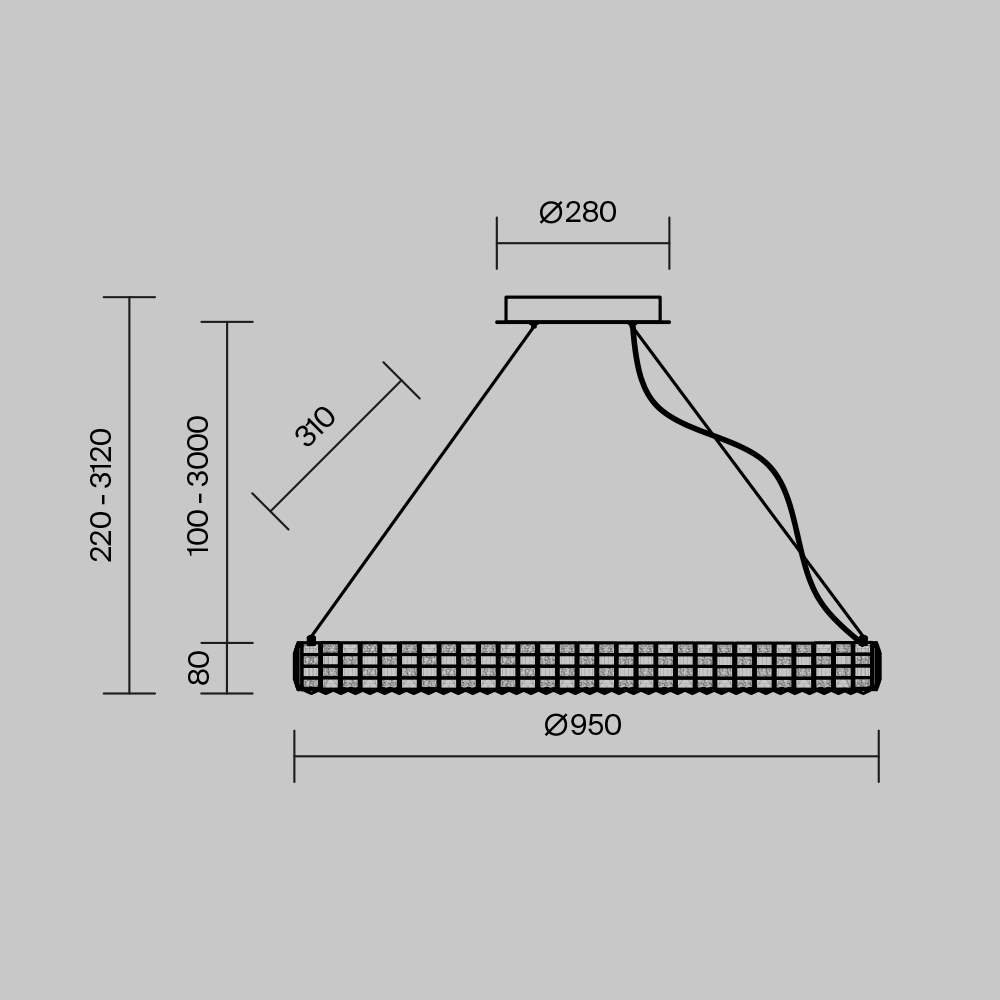 Люстра подвесная Castello 3000К 35Вт в Ростове-на-Дону