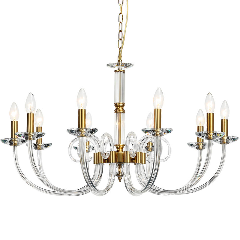  Twisted Glass Candles Chandelier 10     -- | Loft Concept 