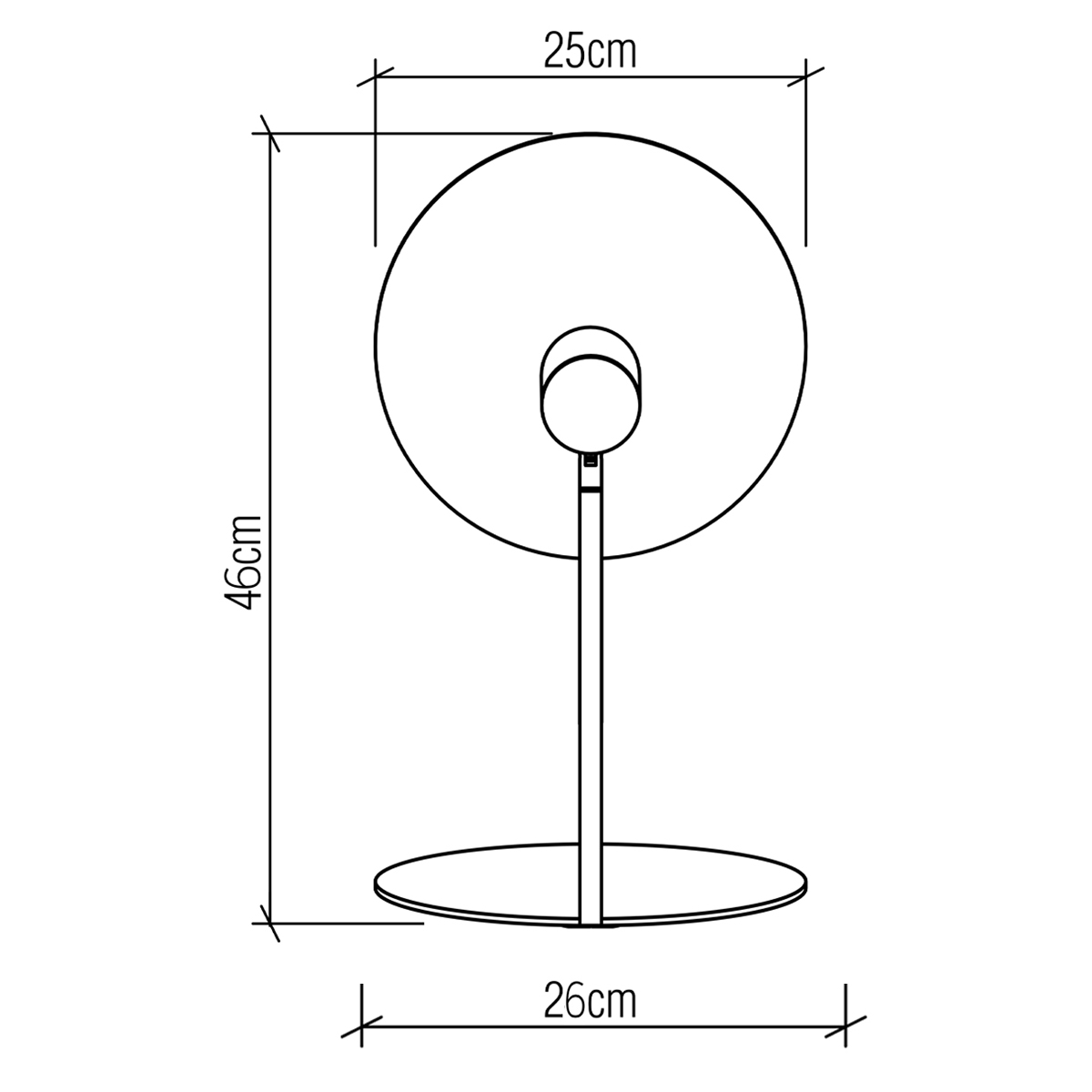 Настольная лампа с круглым деревянным отражателем и черным цилиндрическим плафоном Accord Lighting в Ростове-на-Дону