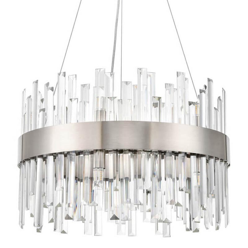 Люстра Cramer Chandelier 50 satin nickel Прозрачный (Transparent) Никель Сатин в Ростове-на-Дону | Loft Concept 