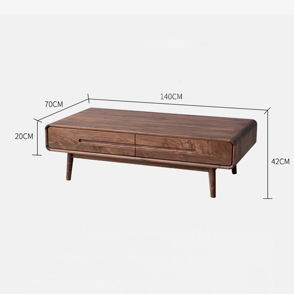 Кофейный стол из массива дерева с выдвижными ящиками Coffee Walnut Table в Ростове-на-Дону