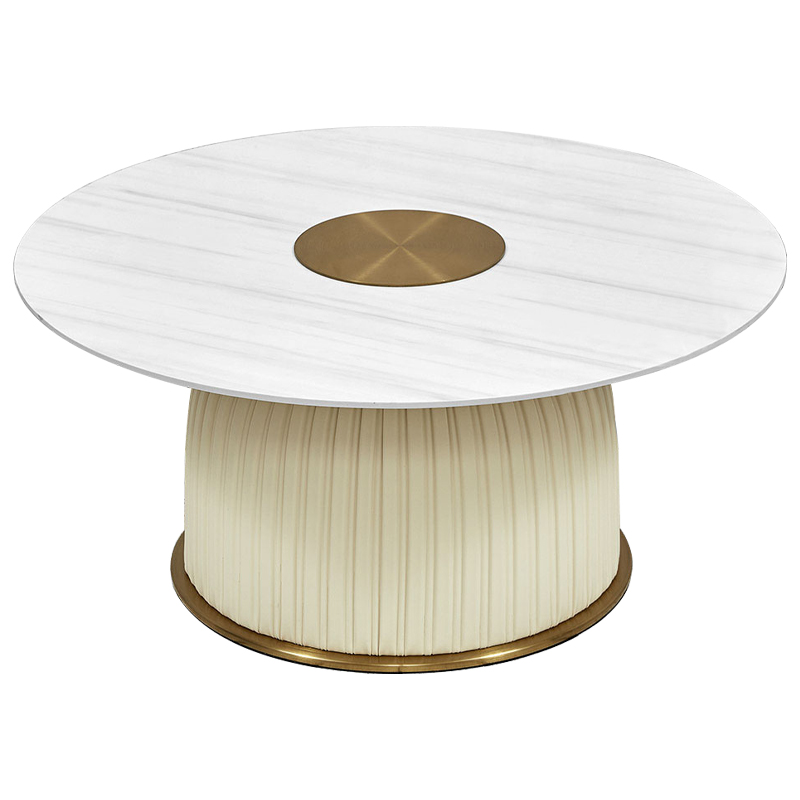   Orlaith White Gold Round Table  ivory (   )   -- | Loft Concept 