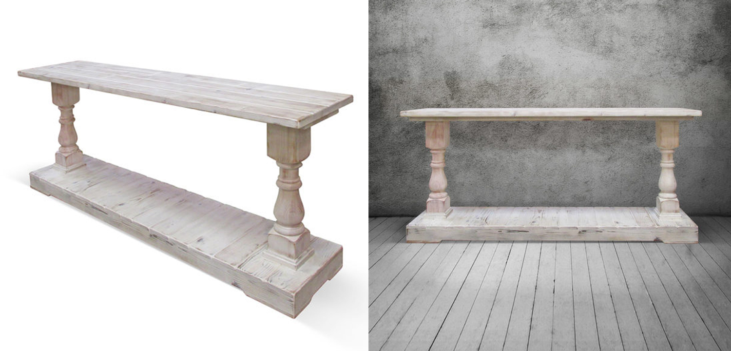 Консоль Oxford Washed Antique White Console - фото