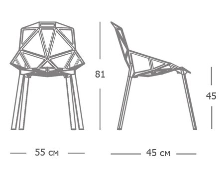 Дизайнерский стул CHAIR ONE black в Ростове-на-Дону