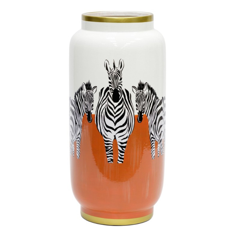  Zebra Vase white and orange      -- | Loft Concept 