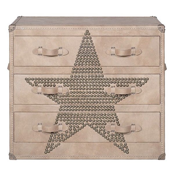  Andrew Martin Howard STAR Studded Parchment Chest of Drawers   -- | Loft Concept 