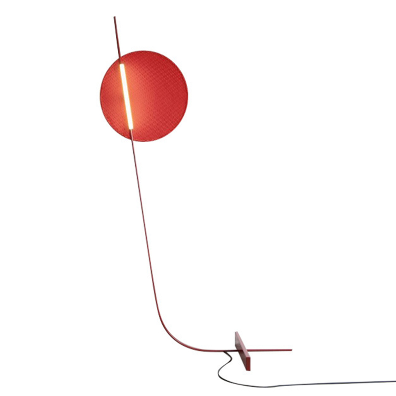        Red Circle Floor Standing Light  (Red)  -- | Loft Concept 
