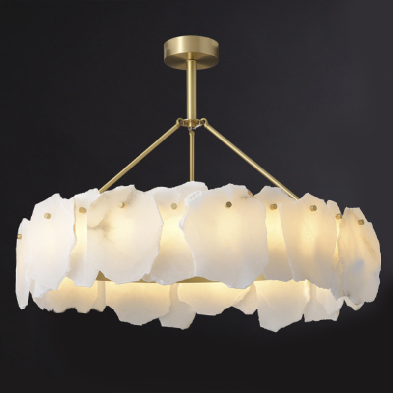  Lucretia Marble Round Chandelier    Bianco  -- | Loft Concept 