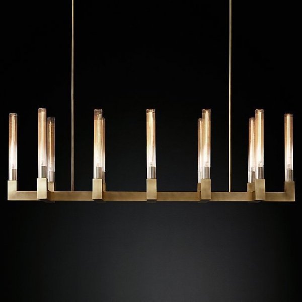  RH CANELLE Linear Chandelier 12 Modern Brass   -- | Loft Concept 