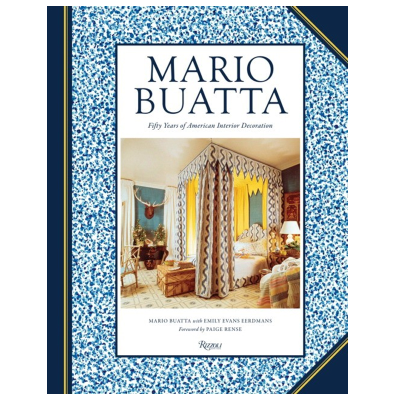 2010s Illustrated Faux Leather Book, Mario Buatta - Fifty Years of American Interior Decoration   -- | Loft Concept 