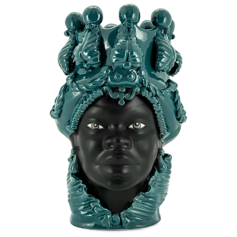  VASE MORO BIG LADY SIMPLY MAT dark turquoise  ̆  -- | Loft Concept 