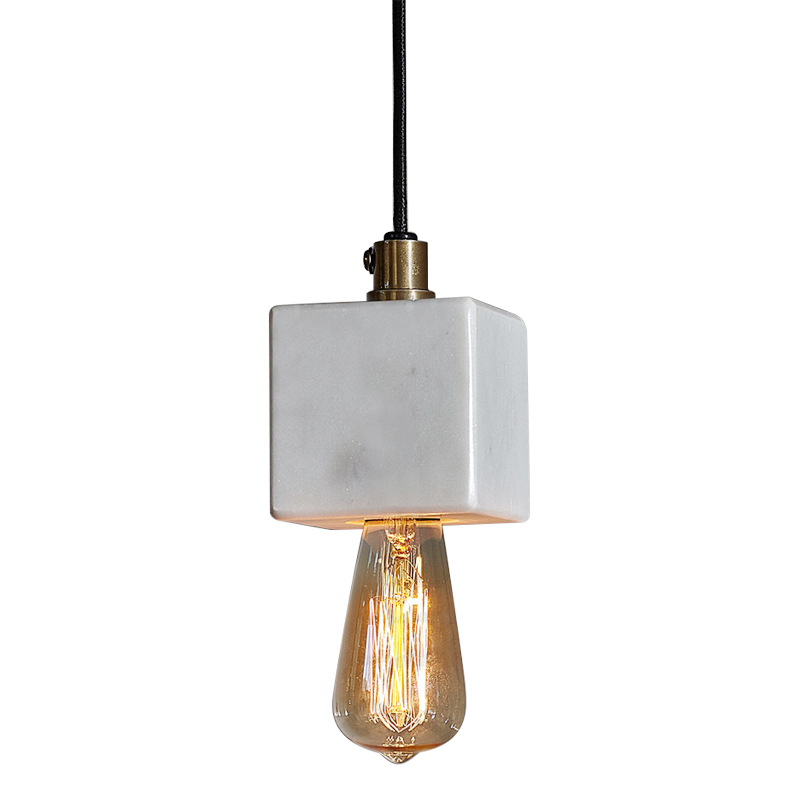   Shaw Cube Marble Hanging Lamp    Bianco  -- | Loft Concept 