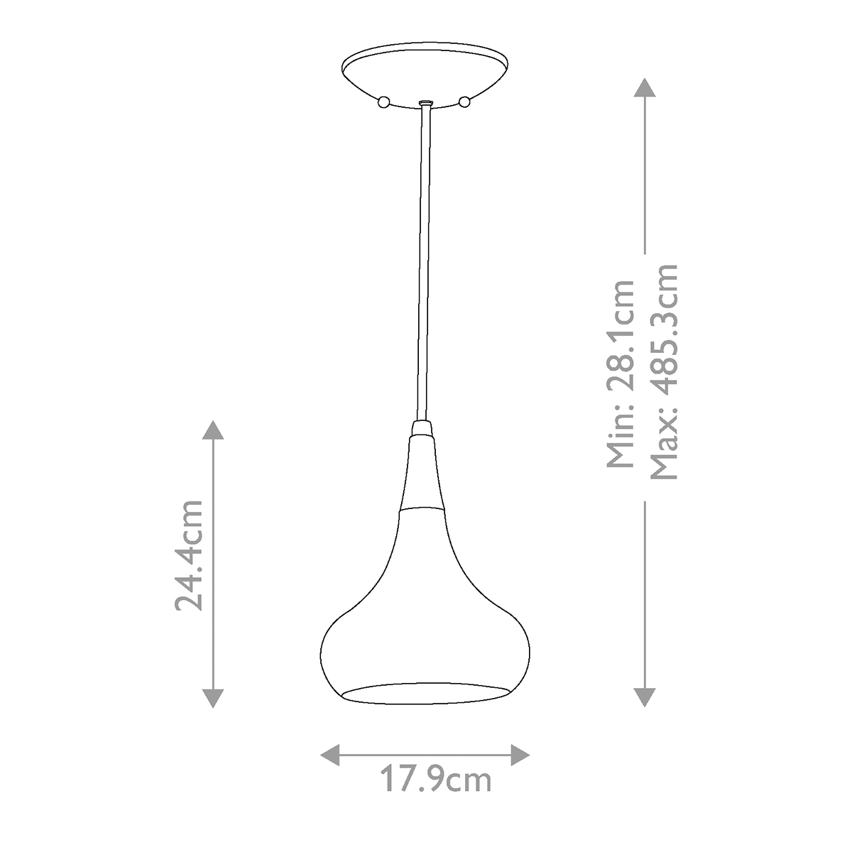  Подвесной светильник с каплевидным плафоном темного цвета Feiss в Ростове-на-Дону