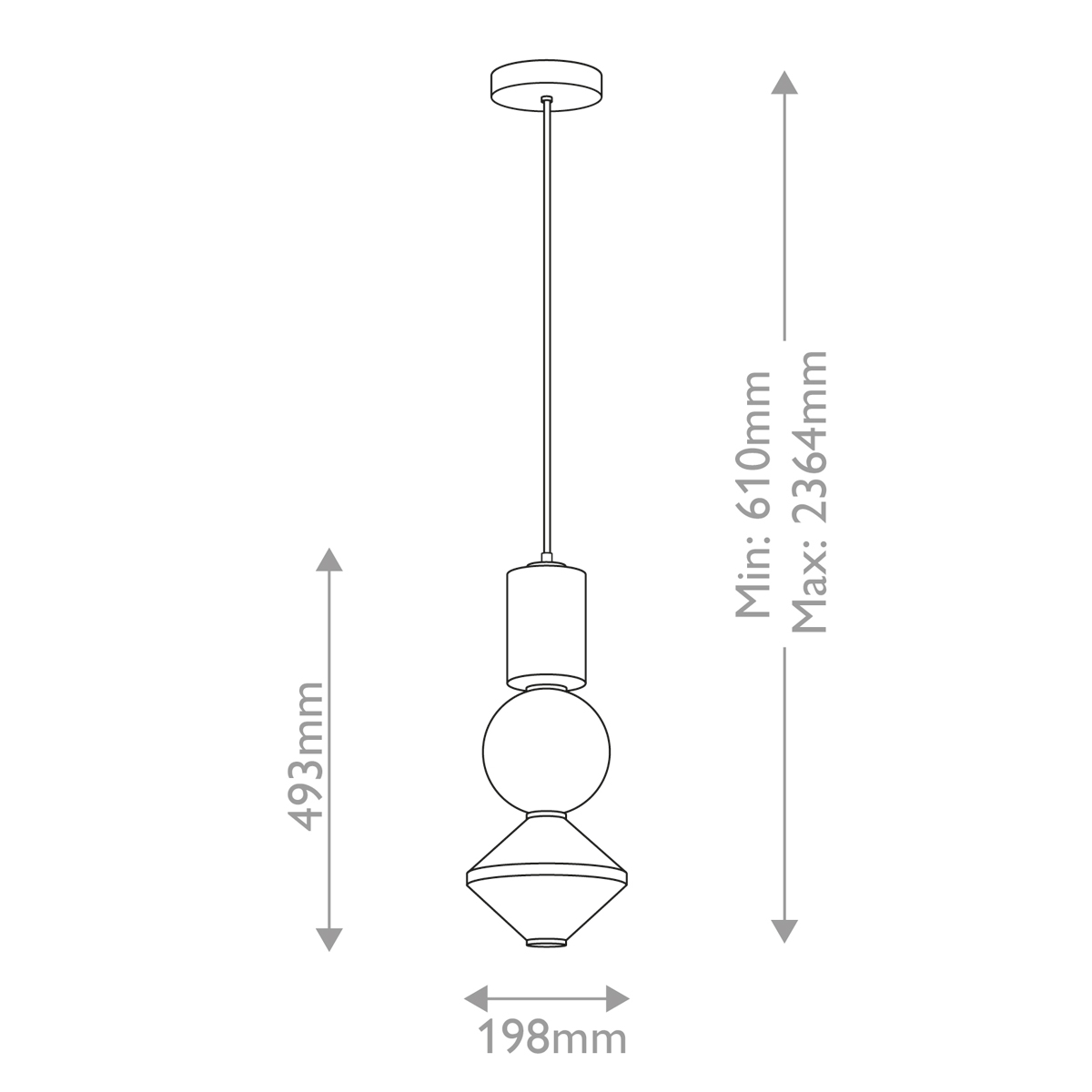 Подвесной светильник белого цвета с тремя геометрическими плафонами Alora Mood в Ростове-на-Дону