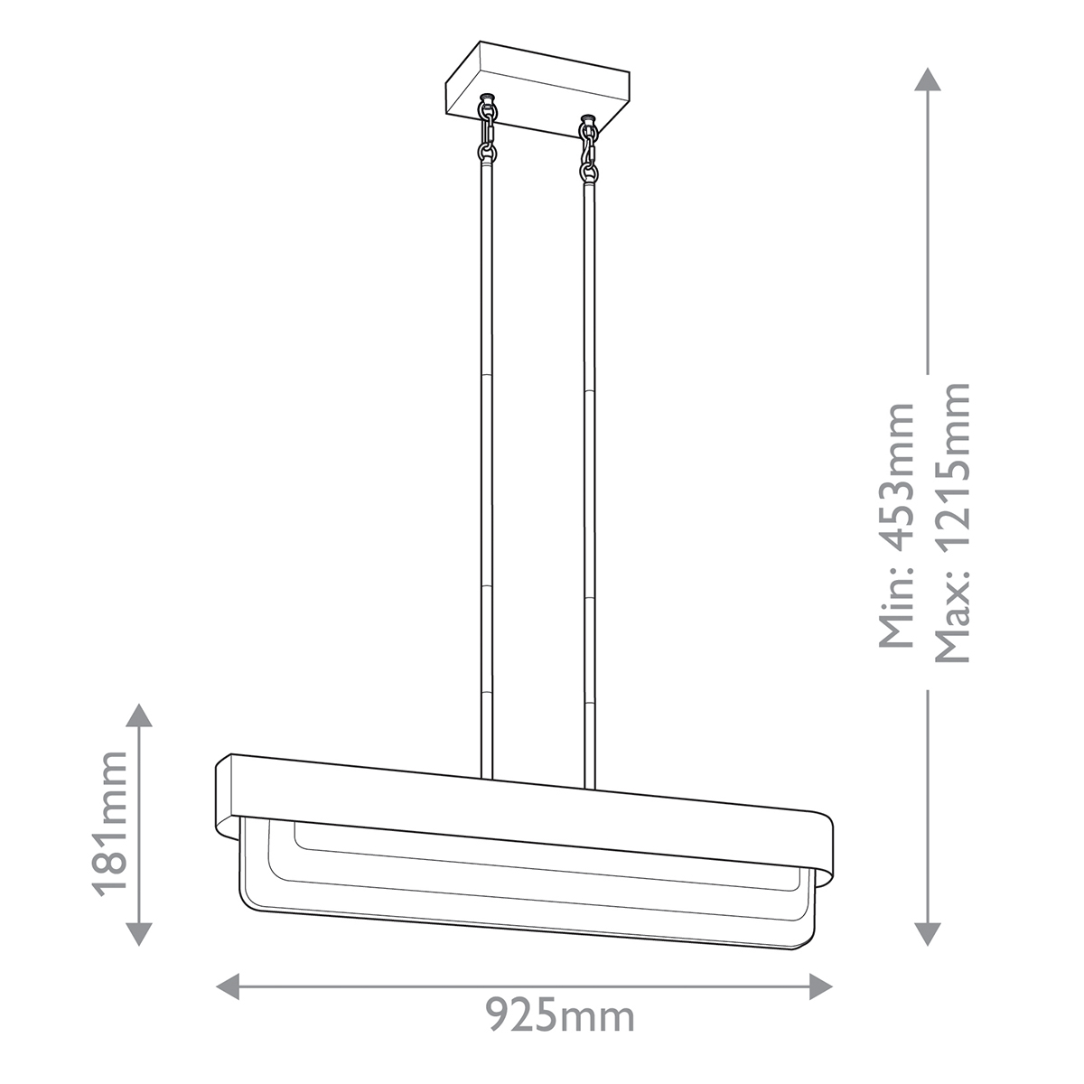 Люстра подвесная прямоугольная цвета латунь Kichler в Ростове-на-Дону