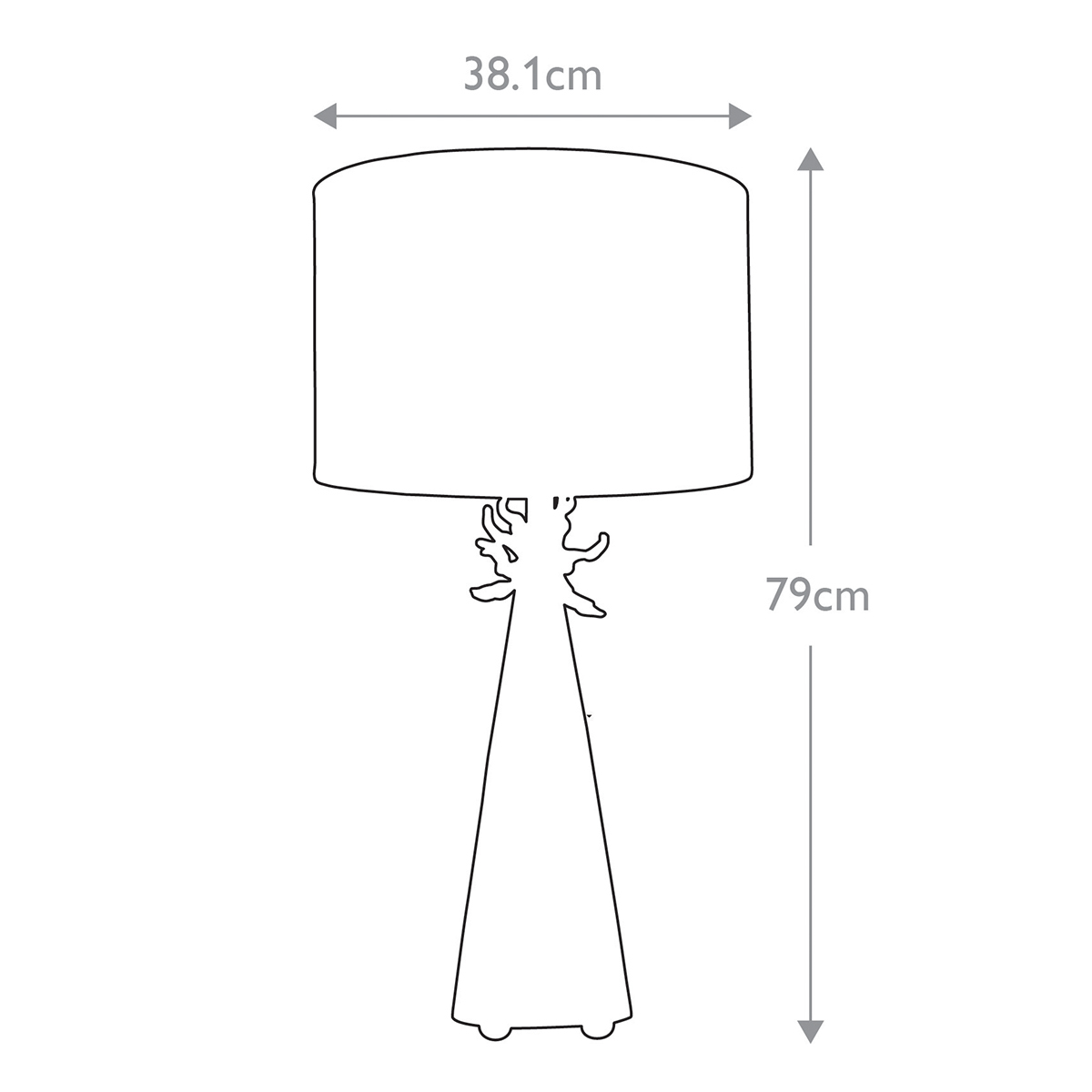 Настольная лампа с декоративным элементом золотого цвета и цилиндрическим абажуром из папье-маше светлого оттенка Flambeau в Ростове-на-Дону
