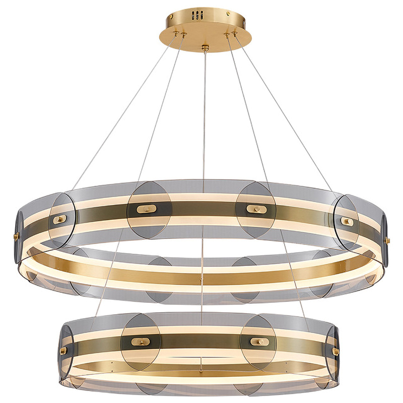  Gold 2 ring horizontal chandelier    -- | Loft Concept 