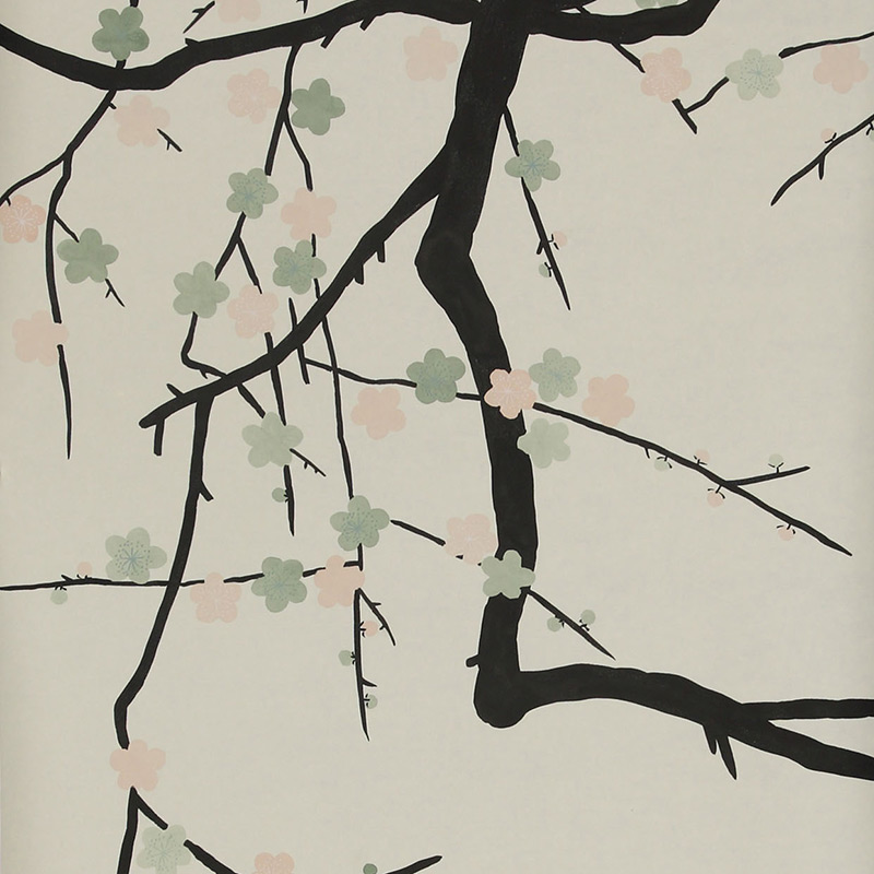    Plum Blossom Special Colourway on Bleached White dyed silk   -- | Loft Concept 