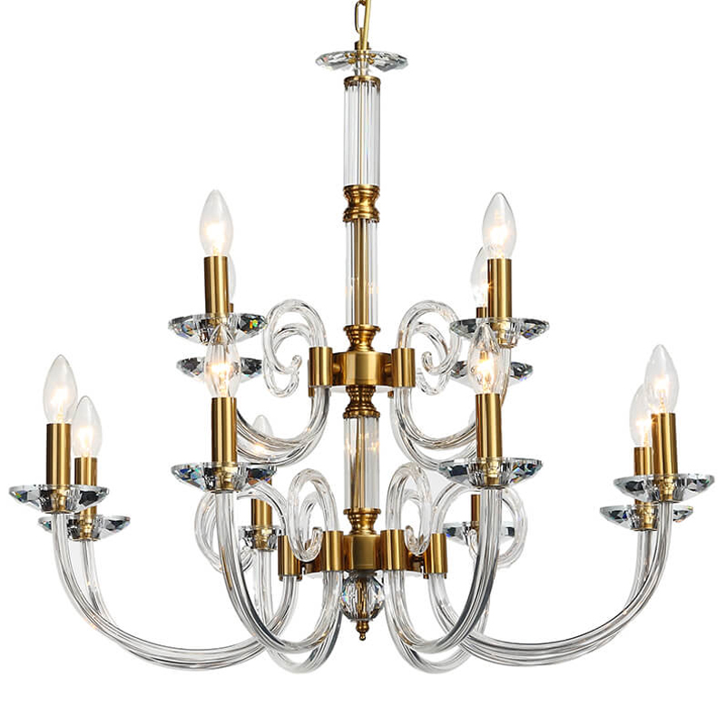  Twisted Glass Candles Chandelier 12     -- | Loft Concept 