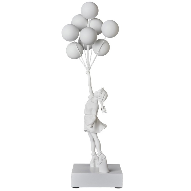  Flying Balloons Girl white    -- | Loft Concept 