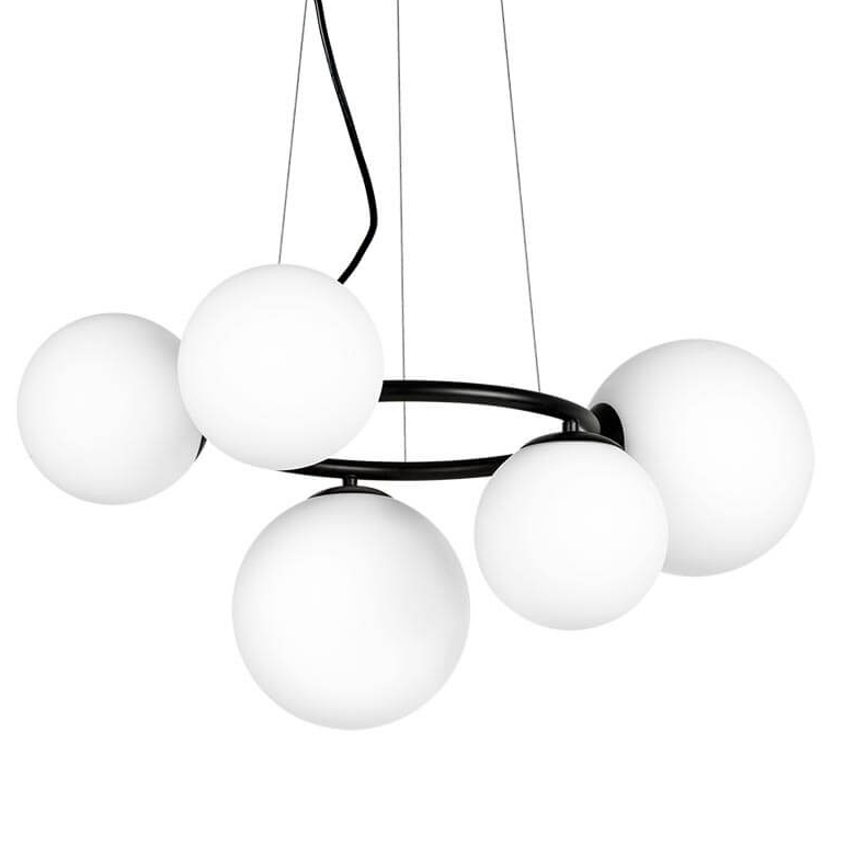  Bubbles on Ring Chandelier Black    -- | Loft Concept 