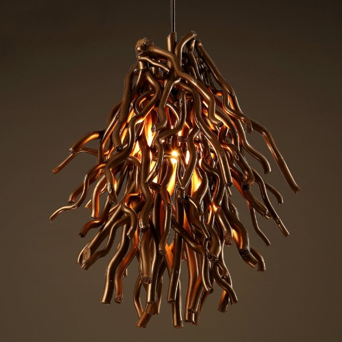   Old Wicker Pendant Broom   -- | Loft Concept 
