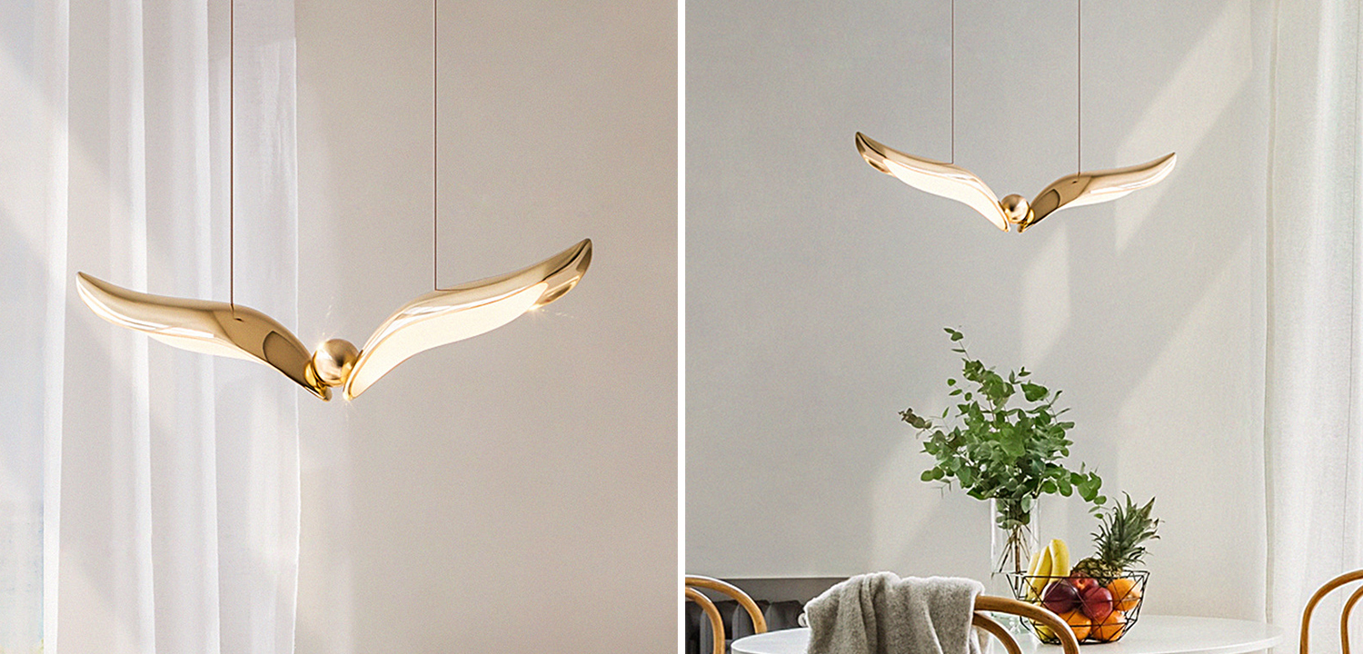 Дизайнерский светильник Золотая Птица - фото