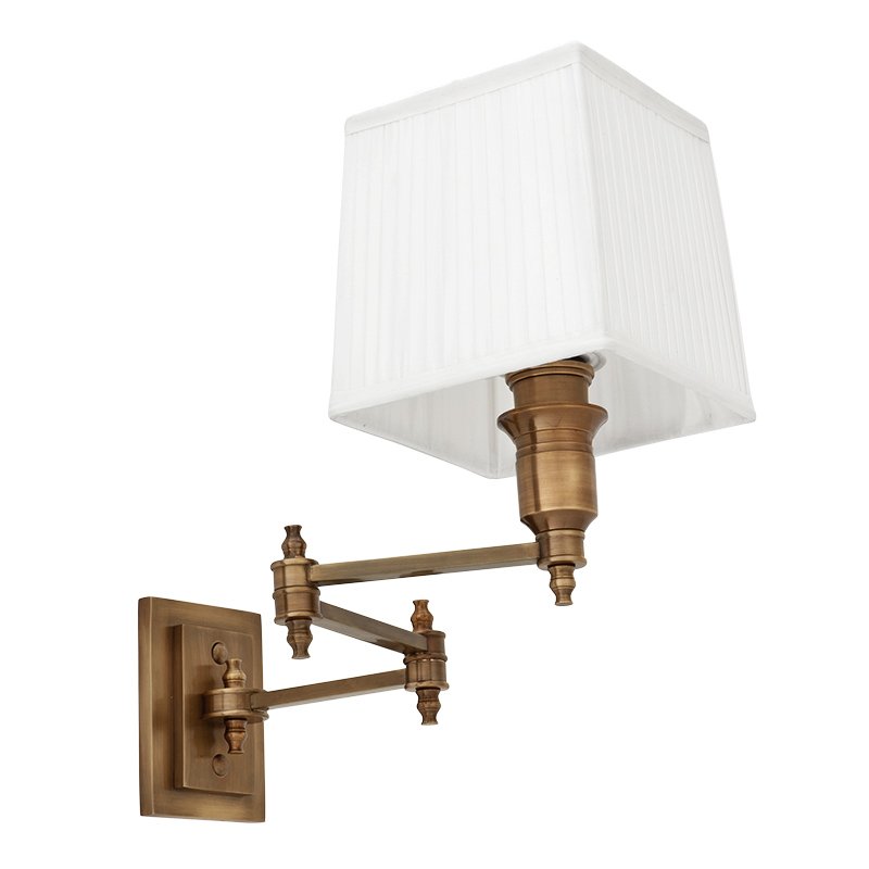  Wall Lamp Lexington Swing Brass+White      -- | Loft Concept 