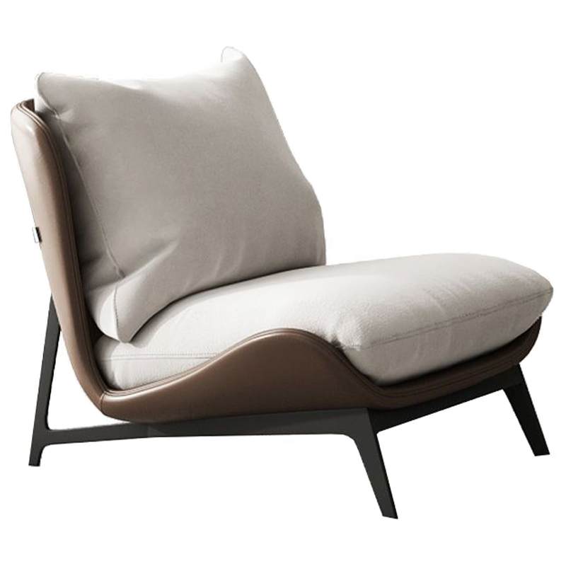  Maxwell White Textile Leather Armchair     -- | Loft Concept 