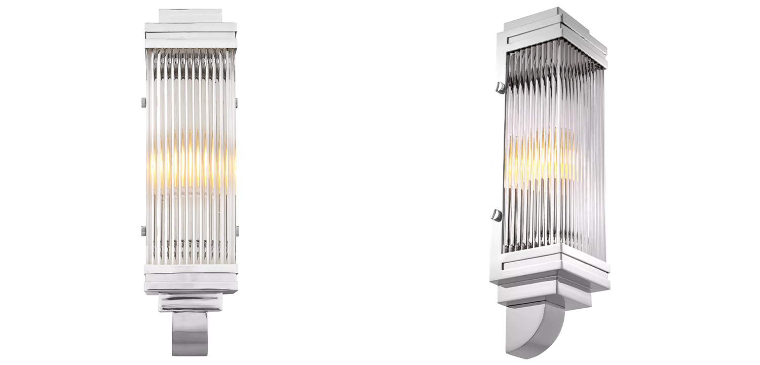 Бра Eichholtz Wall Lamp Bassett Nickel - фото