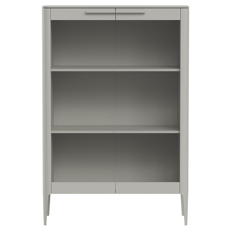 Витрина серо-бежевая с 2-мя стеклянными дверцами и 3-мя полками Type  Бежево-серый в Ростове-на-Дону | Loft Concept 