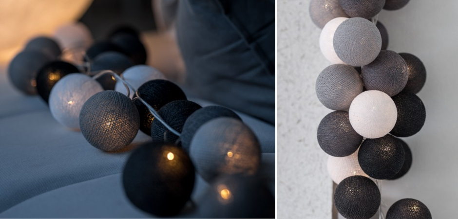 Гирлянда хлопковые фонарики Сotton Ball Antra - Loft-Concept в Ростове-на-Дону
