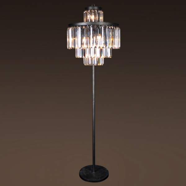  RH 1920S Odeon Clear Glass Floor Lamp 4 rings    -- | Loft Concept 