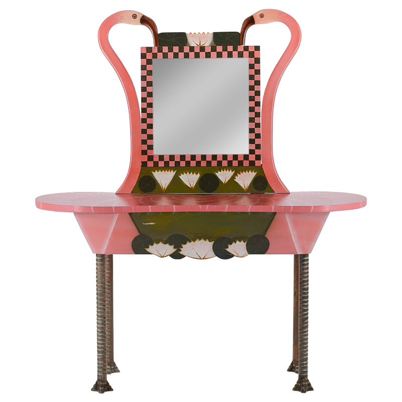 Трельяж Flamingos and Lotus Dressing Table Розовый Латунь в Ростове-на-Дону | Loft Concept 