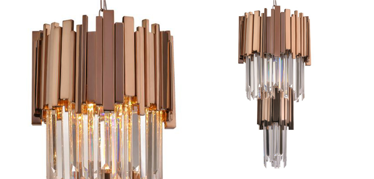 Люстра многоярусная Luxxu Modern Cascade Chandelier Bronze Metal Glass 35 - фото