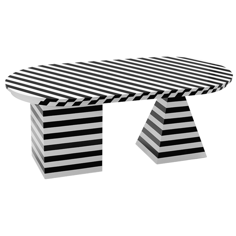   Dining Table Striped Geometry -  -- | Loft Concept 