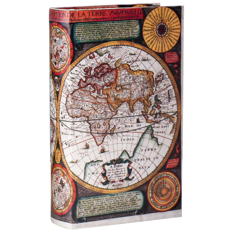 - Map of The World Book Box   -- | Loft Concept 