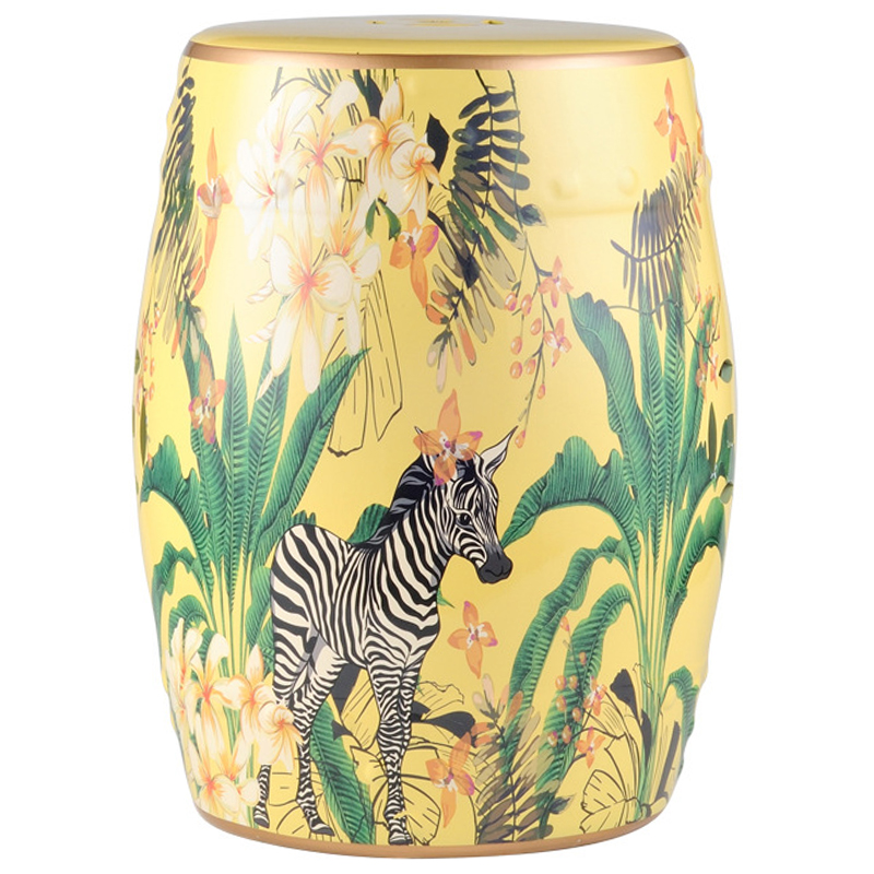   Zebra Tropical Animal Ceramic Stool Yellow  -   -- | Loft Concept 