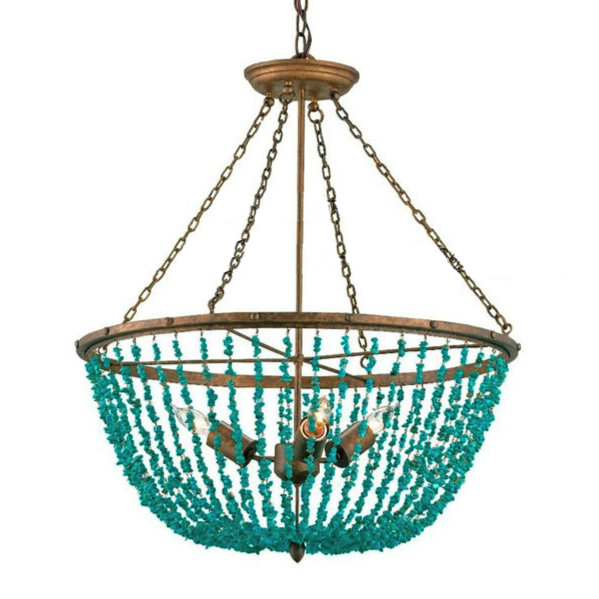 Люстра Turquoise Stone Chandelier Бирюзовый в Ростове-на-Дону | Loft Concept 