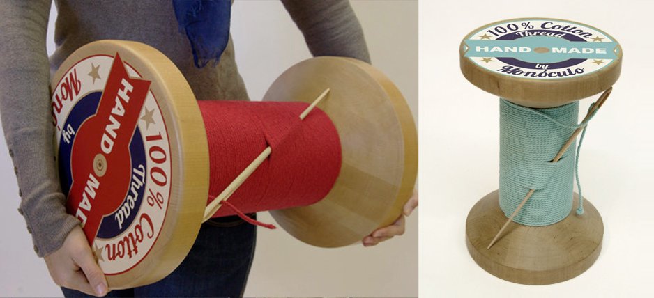 Дизайнерский табурет Thread Reel Wooden Stool - Loft-Concept в Ростове-на-Дону